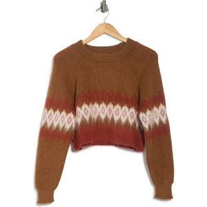 Abound Cozy Fair Isle Cropped Sweater